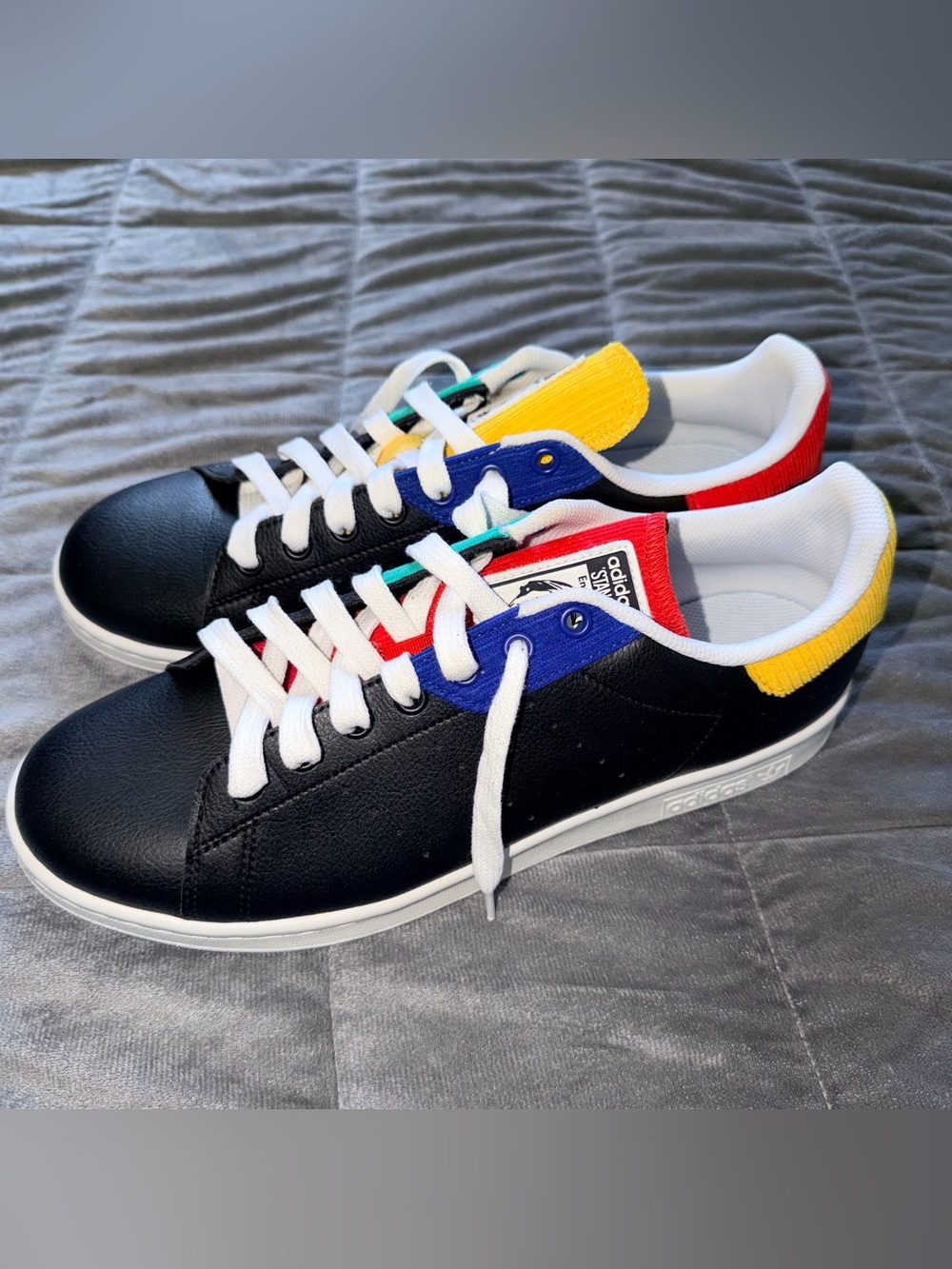 Adidas Stan Smith Black Multicolor Sneakers Men’s 10.5 H00328